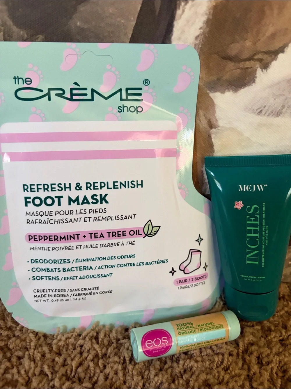 The Crème Shop Refresh & Replenish Foot Mask with Lip Balm + MCJW Bundle